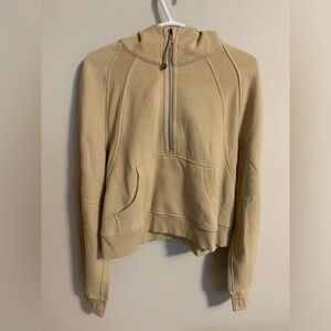 Lululemon Scuba Oversized Half-Zip Hoodie - Tan M/L